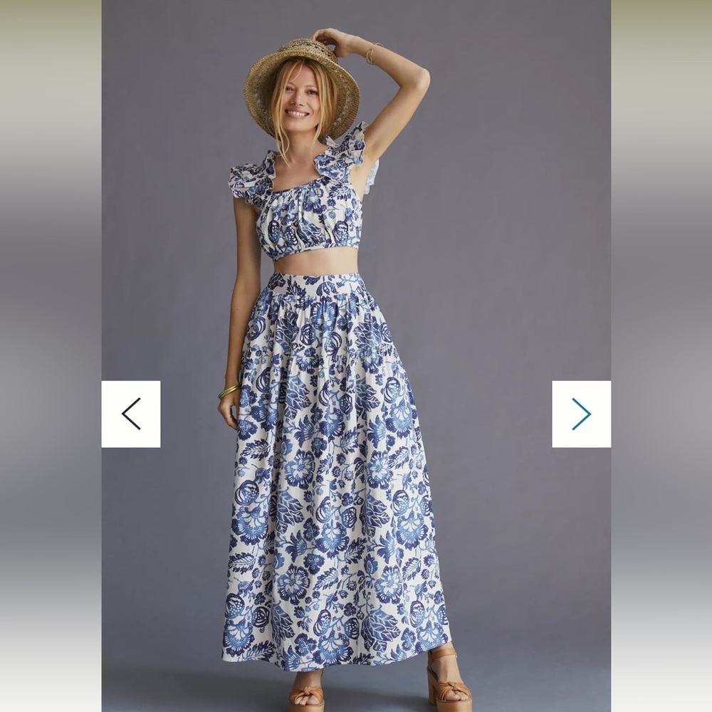 Anthropologist Forever That Girl Remme Ruffle Skirt Set